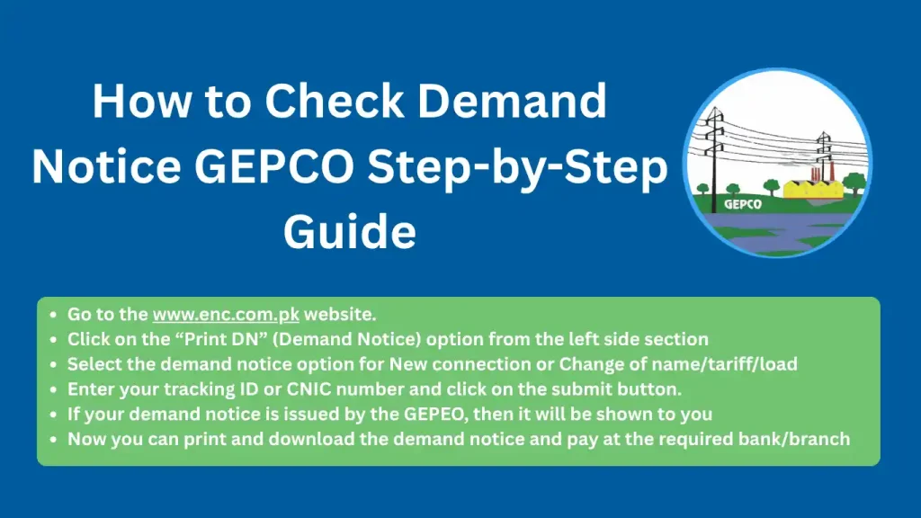 How to Check Demand Notice GEPCO