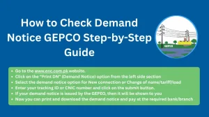 How to Check Demand Notice GEPCO